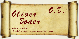 Oliver Doder vizit kartica